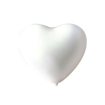 Graine Créative - Ballons de baudruche gonflables Blanc Coeur (x10)