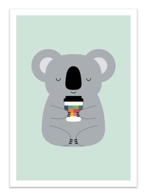 Affiche 30 x 40 cm - Koala Coffee Time - Andy Westface