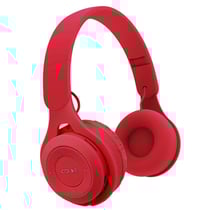 Casque Audio Bluetooth Jaune Pliable Avec Micro Basse Puissante Longue Autonomie Rouge YONIS