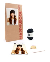 Kit Crochet Chapeau Kiara NOIR TU