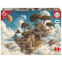 Puzzle 500 p Le Royaume des Nuages - Educa Borras - Rouge