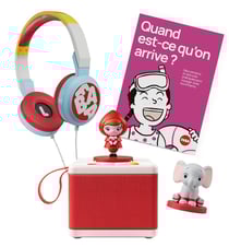 FABA Kit En route les enfants !, Conteuse d’histoires, 2 Personnages Sonores, Casque et guide pour les voyages - Contenu adapté aux enfants 0-5 ans