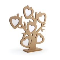 Graine Créative - Arbre porte-photos 6 coeurs MDF