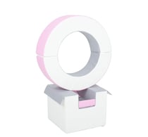 Ensemble de cerceaux 3 blocs blanc rose gris - Velinda