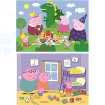 Puzzle peppa pig : peppa le cochon pique-nique / joue au petit train 2 x 20 pieces - clementoni 24778