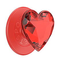 PopSockets Support Smartphone PopGrip Premium MagSafe Stand et Selfie Effet Cristal Rouge