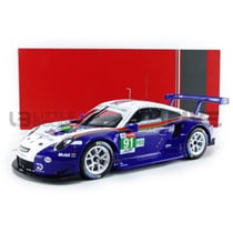 Voiture Miniature - IXO - PORSCHE 911 991 RSR - Échelle 1/18 - Le Mans 2018 - Bleu/Blanc