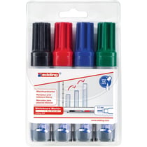 Marqueur tableau blanc EDDING 365 - Étui de 4 - Assorti - Pointe 2-7 mm - Rechargeable