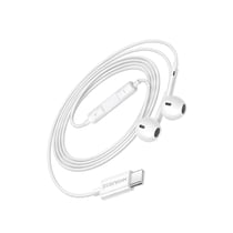 Mayaxess Écouteurs Filaires pour Xiaomi 17 Ultra USB-C avec Micro intégré Blanc