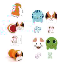 Tampons des petites mains animaux du jardin