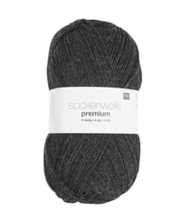 Fil à chaussette SOCKENWOLL PREMIUM 4 brins - 100gr - Rico Design 21 Anthracite