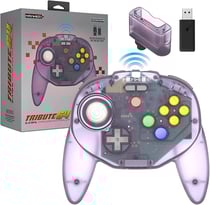 RETRO-BIT TRIBUTE 64 2.4GHZ MANETTE SANS FIL POUR NINTENDO 64/SWITCH/PC/MAC ATOMIC PURPLE