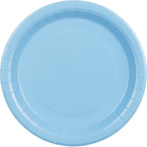 6 Assiettes Bleu Pastel Ø23 cm - En carton