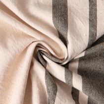 Tissu Coton d'ameublement Bernadette Rayures Vert kaki