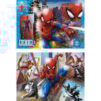 Puzzle spiderman - 2 x 60 pièces - puzzle marvel spider-man - super héros - clementoni - 21608