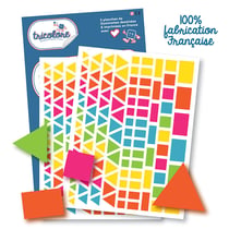 Gommettes formes géométriques - Rectangle - Triangle - 244 pièces