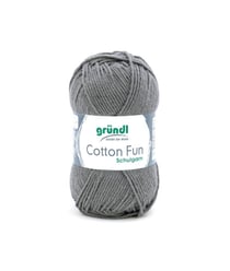 Fil à tricoter COTTON FUN - Gründl - certifié Oeko-Tex 25 Gris