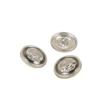 Lot de 6 boutons métal argent 18mm