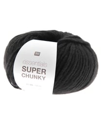 Laine à tricoter Essentials Super Chunky 50 gr - Rico Design 10 Noir
