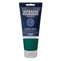Peinture acrylique - Vert phtalocyanine - 598 - Fine - Lefranc Bourgeois - Tube 80ml