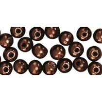 Perles en bois FSC 100%, polies, 12mm 32 pièces , brun foncé