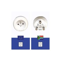 Adaptateur voyage LTE DESIGN - BB0182 - France vers Afrique du Sud - 60 x 50 x 50 mm