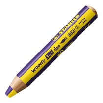 STABILO Crayon multi-talents woody 3en1 duo, jaune/violet