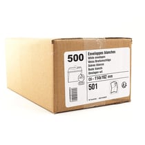 Enveloppes - Kraft - C6 - 114x162mm - Autocollante - Carton de 500 - GPV