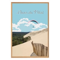 Tableau mural encadré illustration le Pilat 65x97 cm