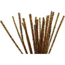 Fil chenille - Or - 6 mm - 30 cm -  24 pcs