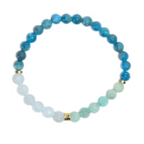 Bracelet Chakra de la Gorge Perles rondes 6 mm - Omsaé