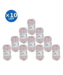 Lot de 10 pelotes QUATTRO de Lang Yarns – 500 g de coton mercerisé 148 Violet
