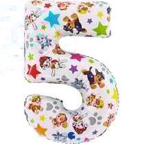 Ballon Aluminium Hélium Pat Patrouille - Géant Chiffre 5 - 72 cm