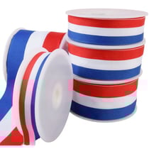 Bobine 24m ruban drapeau francais bleu/blanc/rouge