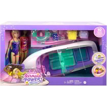 Bateau hors bord de reve + poupees barbie mermaid power - mattel - hhg60