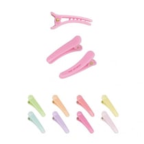 Lot 10 de pinces crocodiles plastique 35mm multicolore pastel