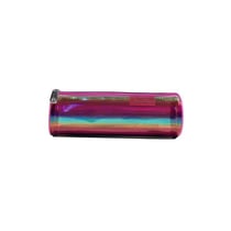 Trousse - Ronde - Multi couleur arc-en-ciel - 22x8x8cm - Fermeture zippée - Scolaire