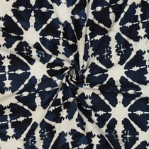 Tissu Batik de Coton étoilés sur fond Bleu nuit