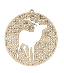 Médaillon en bois Cerf