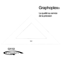 Graphoplex - Equerre 45° 3 bords droits 70 cm