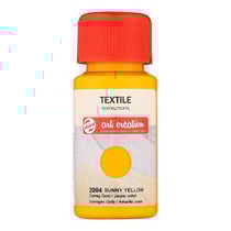 Peinture pour textile soie - jaune soleil - Talens Art Creation - 50ml