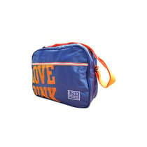 Sac Reporter Love Pink Bleu avec Bandoulière - 38 CM