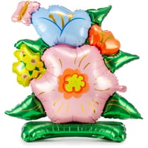 Ballon Aluminium Hélium Debout Fleurs