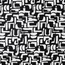 Tissu Jersey Milano motifs blancs sur fond Noir