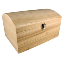 Coffre en bois couvercle bombé A 35 x 25 x 19,5 cm