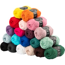Fil de coton, dim. 8/4, L : 170 M, Le contenu peut varier , ass. de couleurs, 20x50 gr/ 1 Pq.