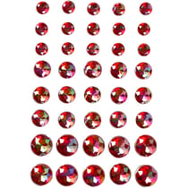 Pierres de strass, dim. 6+8+10 mm, rouge, 40 pièces/ 1 Pq.