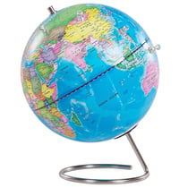 Globe Terrestre Déco Bleu à Magnets pour Salon Chambre ou Bureau s'Adapte à Tout Type de Style d'Intérieur Moderne et Traditionnel Beliani