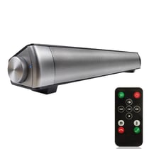Enceinte Bluetooth Sans Fil USB MP3 2.1CH Son Puissant Avec Télécommande Argent YONIS