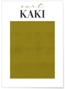 Affiche Vert Kaki | A3 : 29,7x42cm